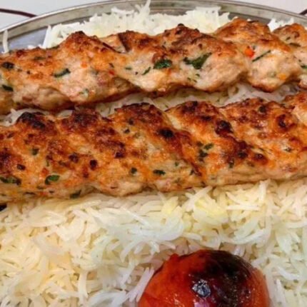 كباب مع عيش